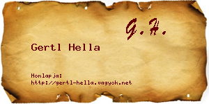 Gertl Hella névjegykártya